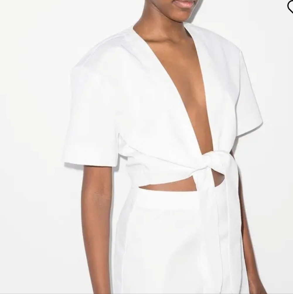 Sir. The Label Mandarin Red Anja Tie-Front Top
